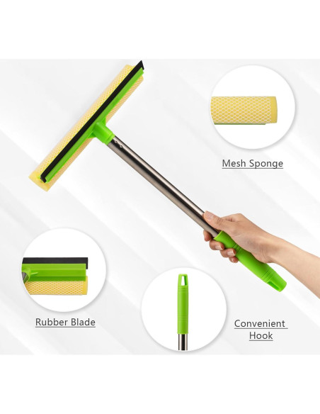 Raspador de Ventanas 2 en 1 Niccfdc con Mango Largo Verde