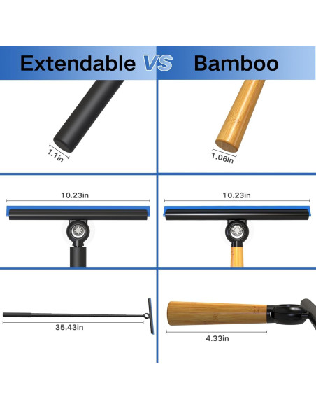 Raspador Telescópico EHOMGUI para Ventanas y Ducha 89.9 cm