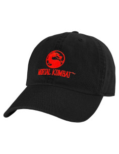 Gorra Papá Mortal Kombat Logo Dragón Unisex Ajustable Negra