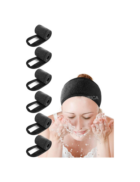 Banda para el cabello EUICAE, 6 unidades elásticas lavables