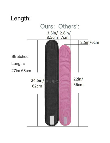 Banda para el cabello EUICAE, 6 unidades elásticas lavables