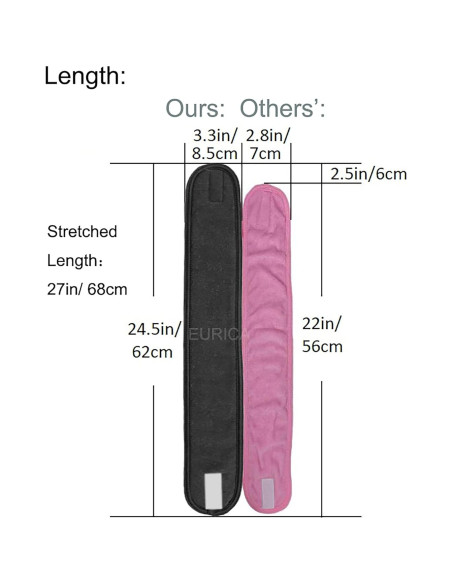 Banda para el cabello EUICAE, 6 unidades elásticas lavables