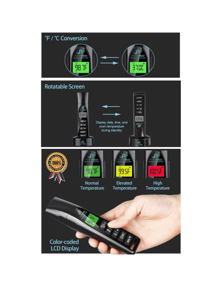 Termómetro Digital Infrarrojo Sin Contacto Amplim - Grado Médico