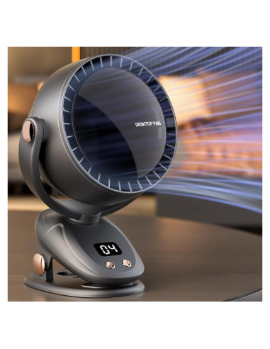 Ventilador de Escritorio Evoliq K3 Silencioso 6 Velocidades 1000mAh