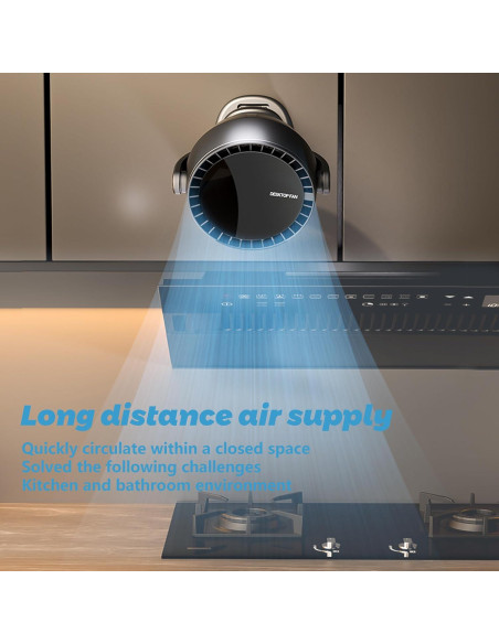 Ventilador de Escritorio Evoliq K3 Silencioso 6 Velocidades 1000mAh