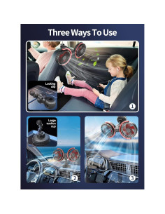 Ventilador de Coche Maiproo MA-CF6U Doble Cabeza USB 360 2