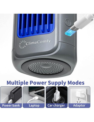 Ventilador de Escritorio ClimaComfy Sin Aspas 12" Recargable