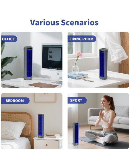 Ventilador de Escritorio ClimaComfy Sin Aspas 12" Recargable