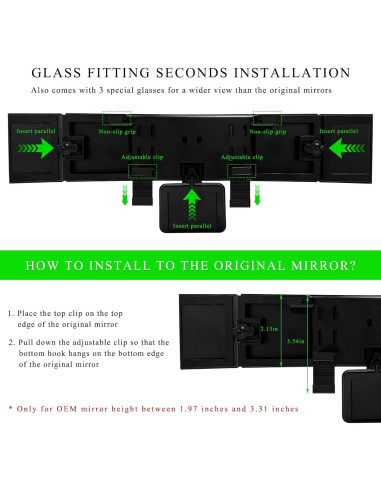 Espejo Retrovisor 38.1 cm FSTURIOS con Espejo para Bebé