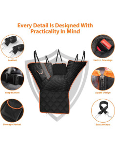 Funda de Asiento para Perros Mlivrom Pet01 Impermeable Universal 2