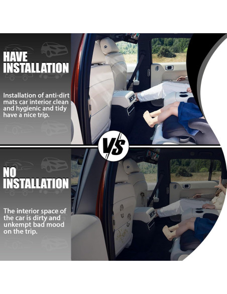 Paquete de 2 Protectores de Asiento Trasero BELEFU Impermeables