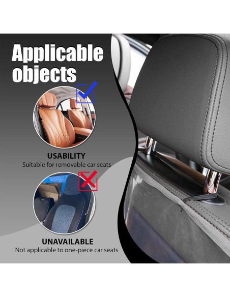 Paquete de 2 Protectores de Asiento Trasero BELEFU Impermeables