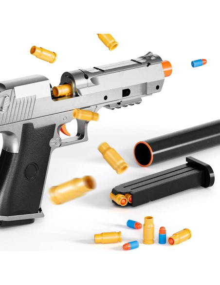 2 Pistolas de Juguete M1911 PISTOLAIFY con Dardos de Espuma