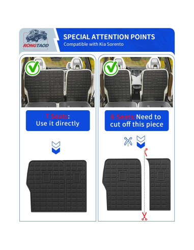 Protector de Asiento Trasero Rongtaod Kia Sorento 2021-2025 TPE