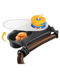 Bandeja de bocadillos universal MOJELIM para cochecito con tapa