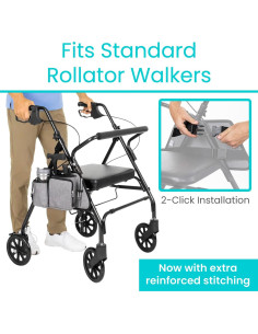 Bolsa Lateral Vive para Andadores y Sillas de Ruedas - Gris 2
