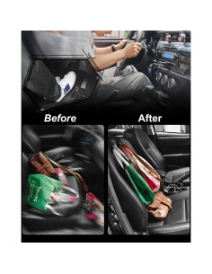 Ganchos para Reposacabezas de Coche GZSH 2 Pcs Cuero Negro 2