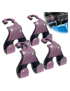 Ganchos para Reposacabezas de Coche MUPEAK Rosa 4 Piezas