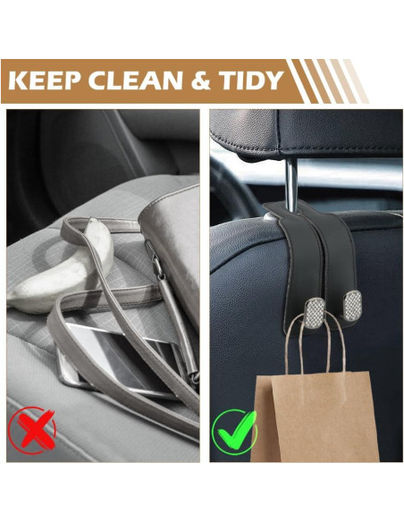 Ganchos de Reposacabezas para Coche Hogurin - 2 Piezas