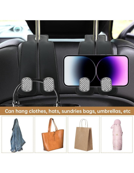 Ganchos de Reposacabezas para Coche Hogurin - 2 Piezas
