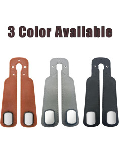 Ganchos para Reposacabezas DEIHAALEN 2 Pcs Marrón de Cuero 2