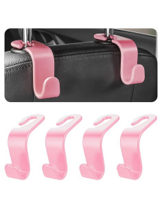Ganchos de Reposacabezas Traseros 8sanlione Rosa 4Pcs
