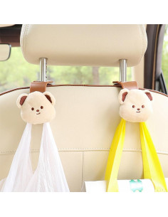 Ganchos para reposacabezas de coche TDOFYH 2 unidades cerdo rosa 2