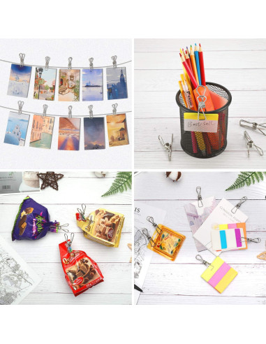 Paquete de 40 Pinzas de Ropa Vida Picks de Acero Inoxidable 6cm