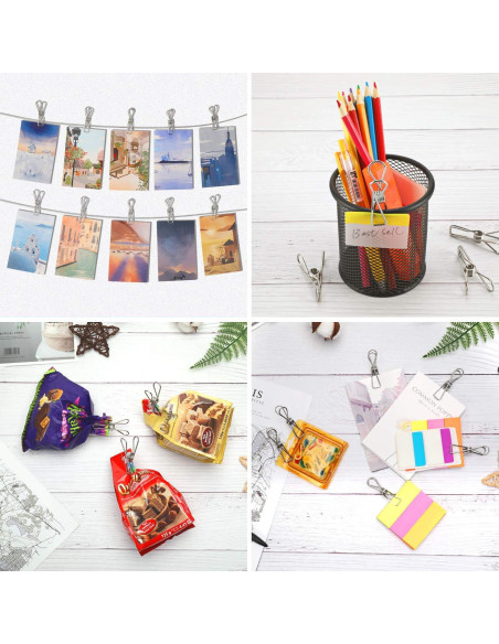 Paquete de 40 Pinzas de Ropa Vida Picks de Acero Inoxidable 6cm