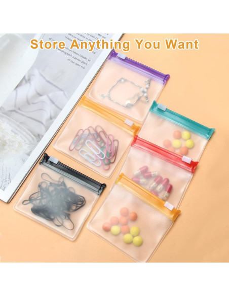 35 Bolsas de Píldoras Reutilizables Anglecai con Cierre Automático