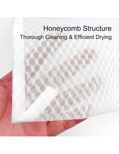 3 Bolsas de Lavandería de Malla Qgond XL 30x40 cm Resistentes