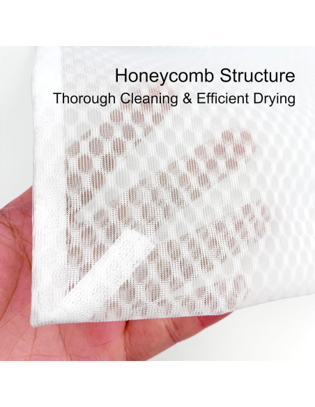 3 Bolsas de Lavandería de Malla Qgond XL 30x40 cm Resistentes 3 Bolsas de Lavandería de Malla Qgond XL 30x40 cm Resistentes