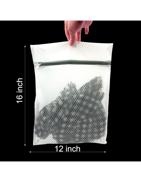 3 Bolsas de Lavandería de Malla Qgond XL 30x40 cm Resistentes 3 Bolsas de Lavandería de Malla Qgond XL 30x40 cm Resistentes