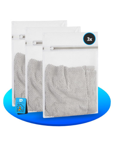 Bolsa de Lavandería de Malla DZSEE 30x20cm con Cremallera