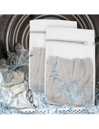 Bolsa de Lavandería de Malla DZSEE 30x20cm con Cremallera