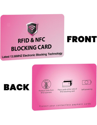 Tarjetas de Bloqueo RFID SaiTech IT - 2 Pcs Rosa