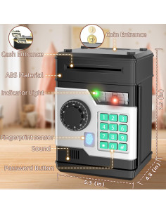 Hucha Electrónica Automática SHANTOU para Niños - Seguridad Huella Dactilar 2