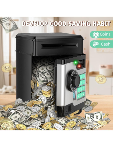 Hucha Electrónica Automática SHANTOU para Niños - Seguridad Huella Dactilar