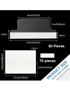 Pestañas Adhesivas Transparentes Gueevin 50 Piezas 4 cm 2
