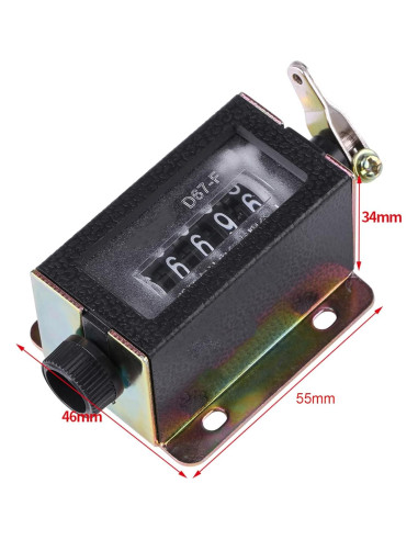 Contador Mecánico Oumefar 5 Dígitos Manual Reiniciable 0-99999