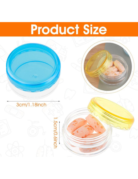 Caja Organizadora de Pastillas Dimeho 5 Pcs Portátil BPA Free