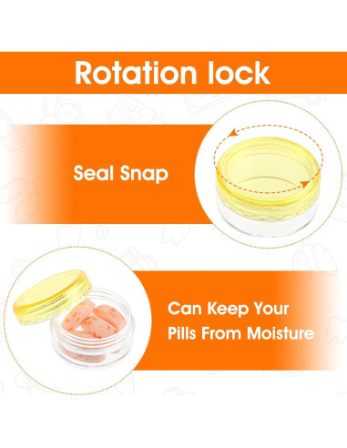 Caja Organizadora de Pastillas Dimeho 5 Pcs Portátil BPA Free