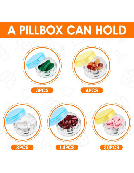 Caja Organizadora de Pastillas Dimeho 5 Pcs Portátil BPA Free