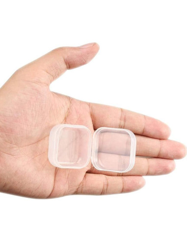 20 Mini Cajas Plásticas Transparentes SKUPSY para Almacenamiento