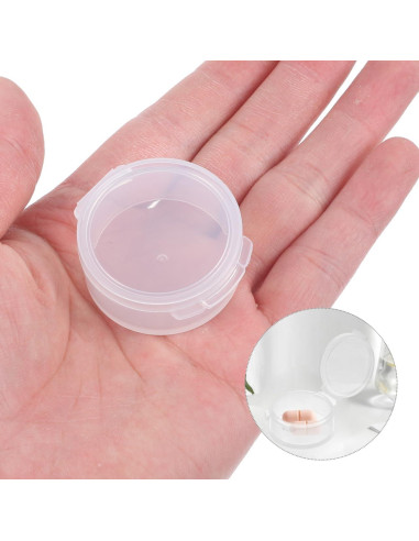 Estuche para Pastillas HEALLILY 10 Piezas Redondo Blanco