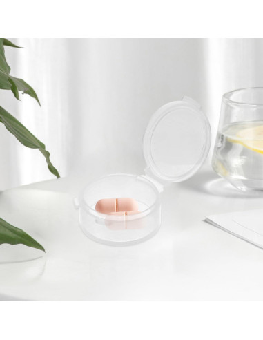 Estuche para Pastillas HEALLILY 10 Piezas Redondo Blanco