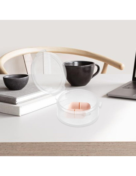 Estuche para Pastillas HEALLILY 10 Piezas Redondo Blanco