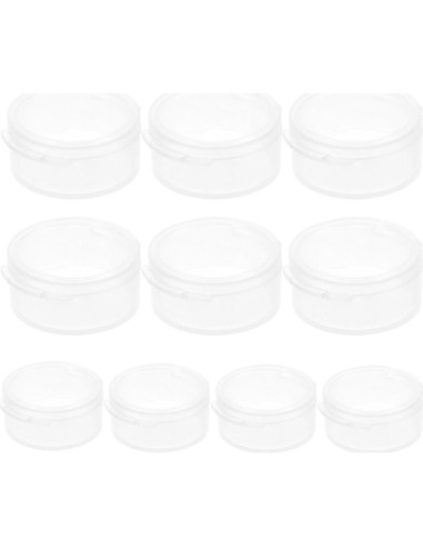 Estuche para Pastillas HEALLILY 10 Piezas Redondo Blanco