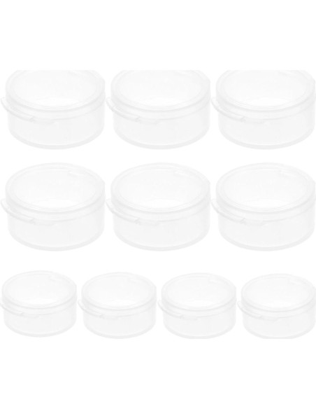 Estuche para Pastillas HEALLILY 10 Piezas Redondo Blanco