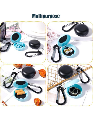 Estuches para Tapones de Oído XIHIRCD - 2 Piezas, Negro y Azul